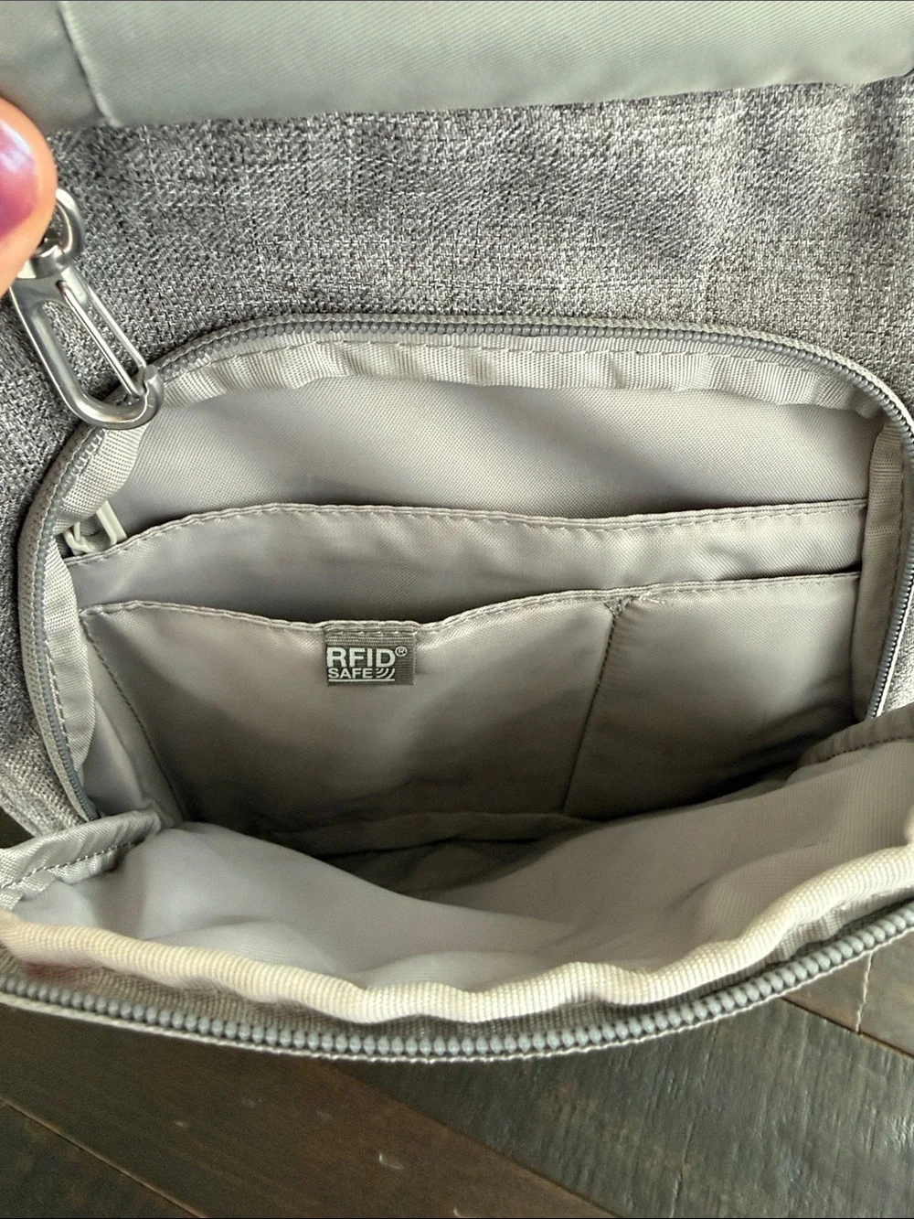 Pacsafe Gray Crossbody RFID Bag - anti theft